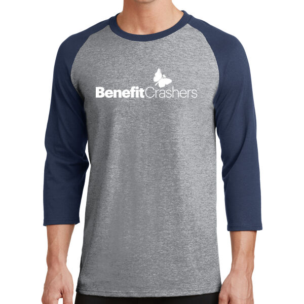 Port & Co™ Core Blend 3/4-Sleeve Raglan Tee - Printed Logos Thumbnail